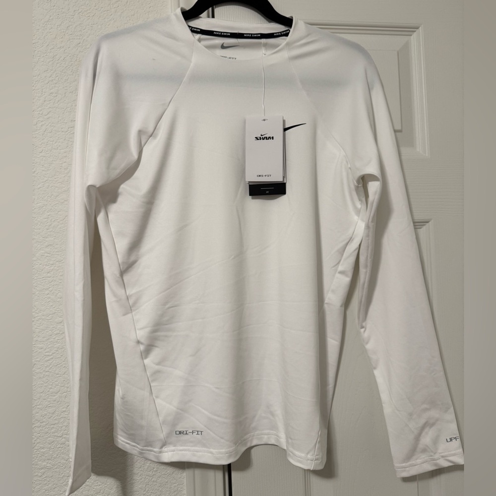 Nike White Swim Shirt Medium - Picture 5 of 5